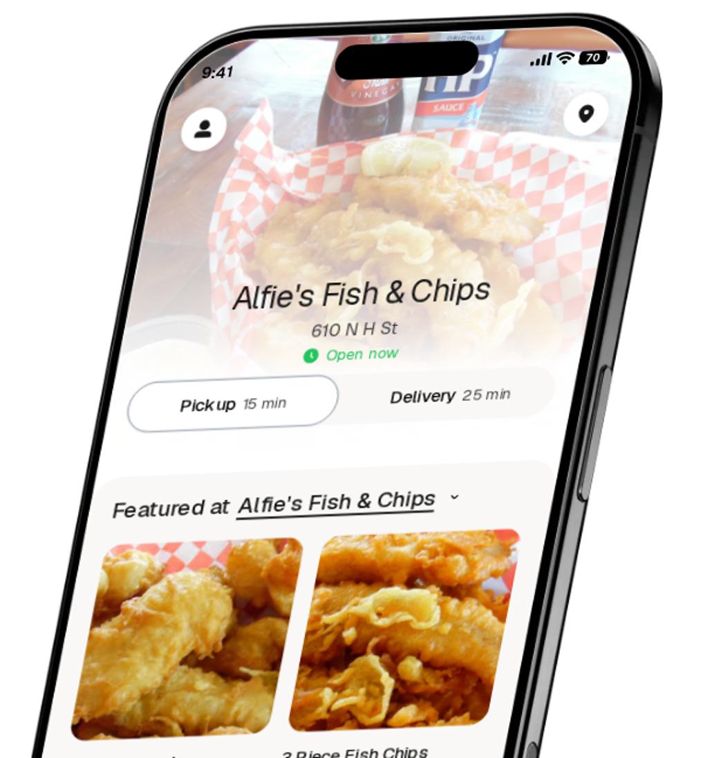 Alfie's Fish & Chips app preview