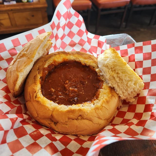Chili In A Bread Bowl.